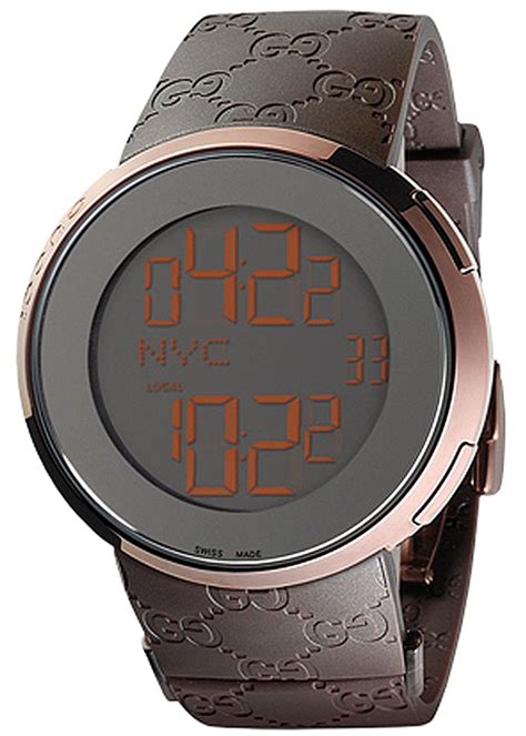 brown gucci digital watch